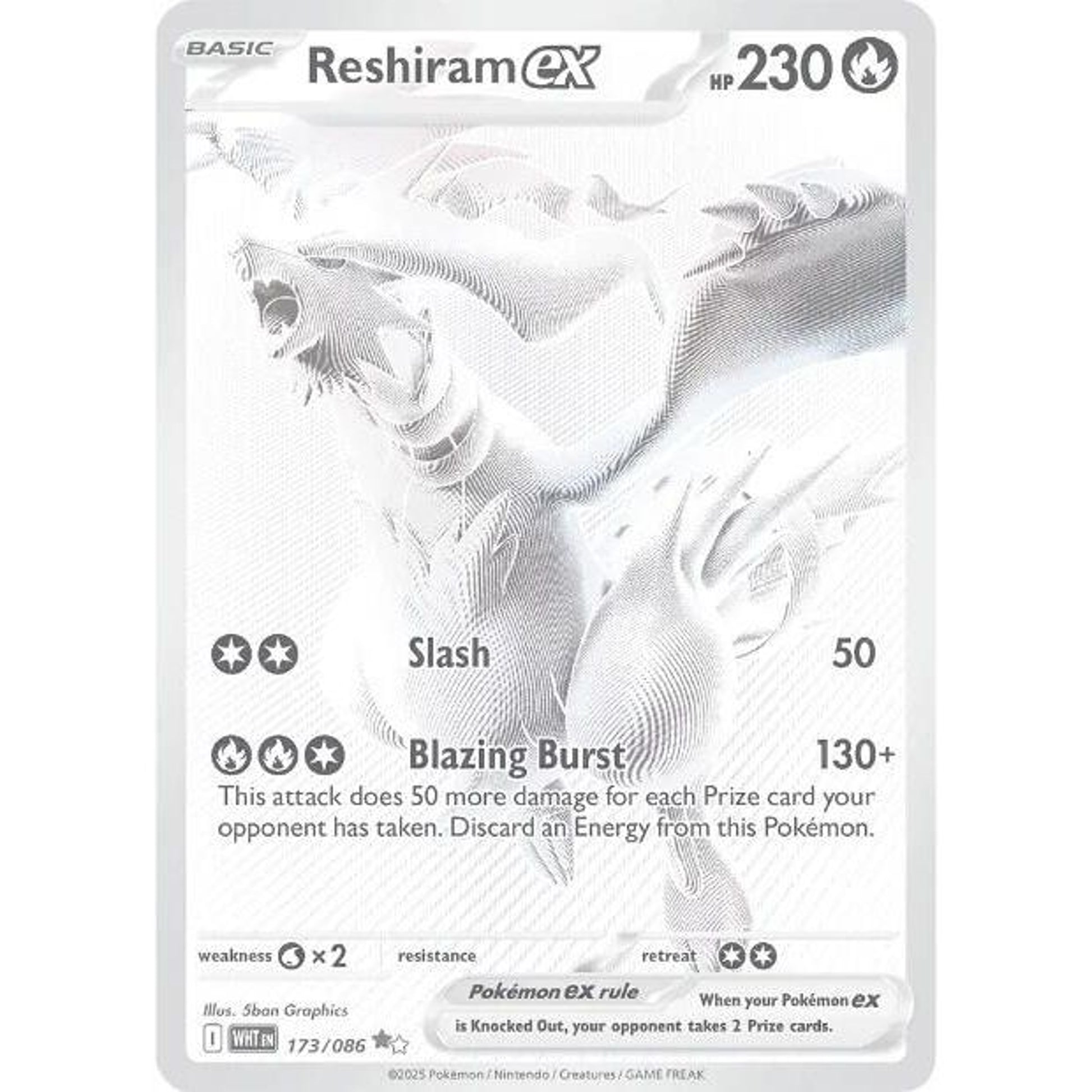Image for Reshiram ex (173/086) (WHT) - Pokemon