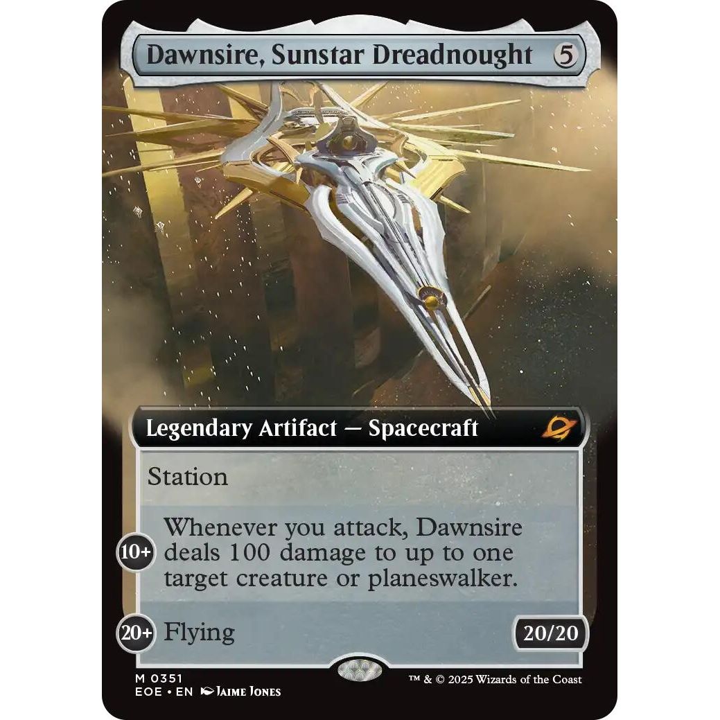 Image for Dawnsire, Sunstar Dreadnought (Extended Art) (351) (EOE) - Magic: The Gathering