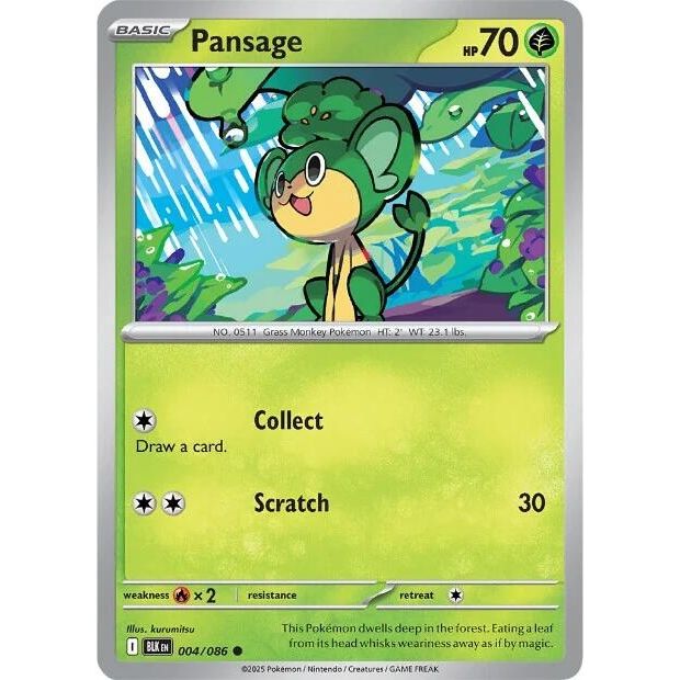 Image for Pansage (004/086) (BLK) - Pokemon