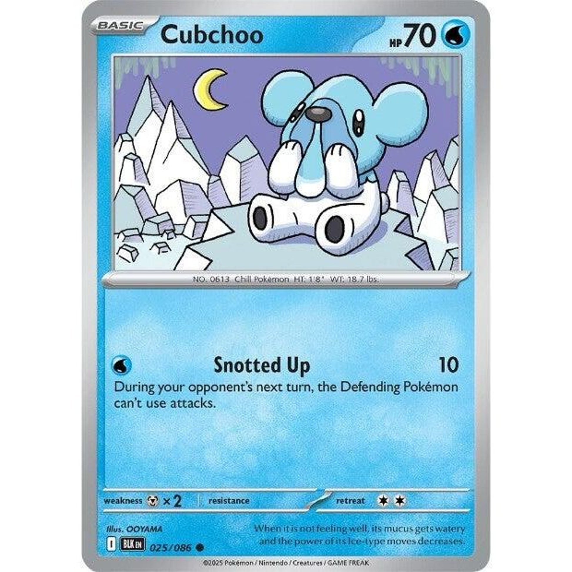 Image for Cubchoo (025/086) (BLK) - Pokemon