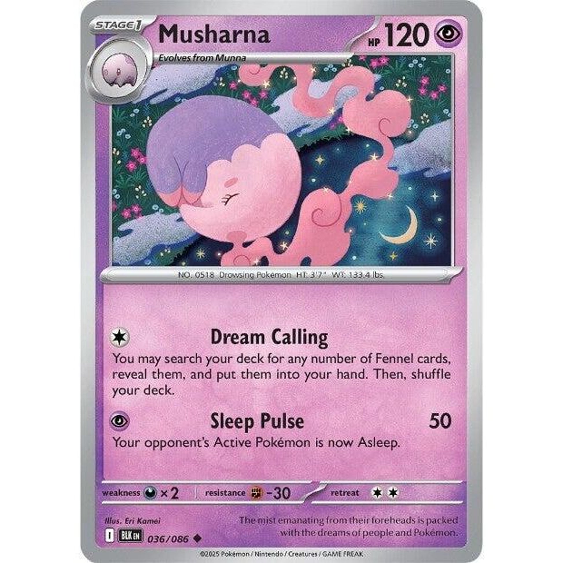 Image for Musharna (036/086) (BLK) - Pokemon