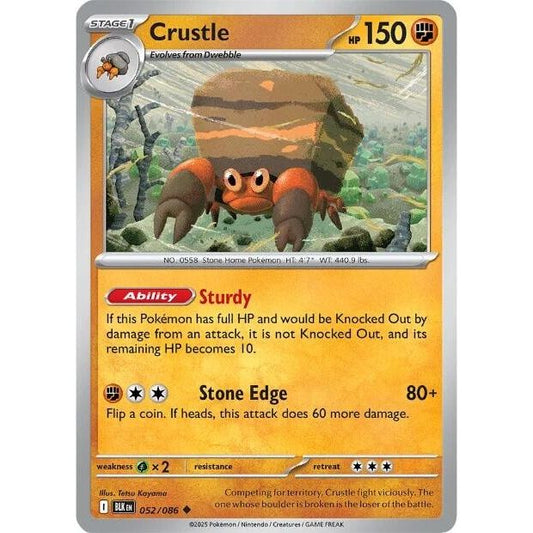 Image for Crustle (052/086) (BLK) - Pokemon