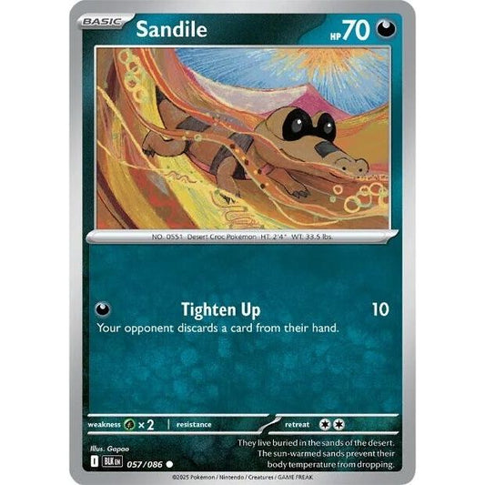 Image for Sandile (057/086) (BLK) - Pokemon