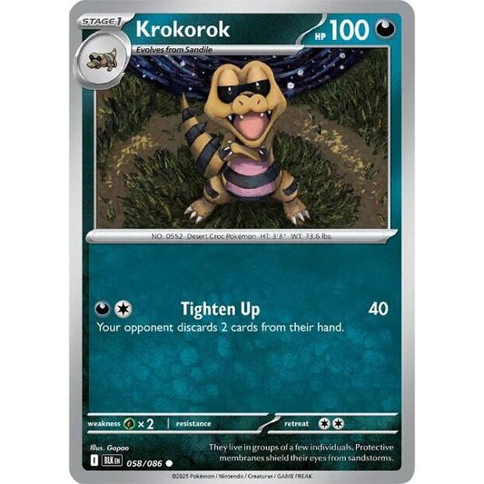 Image for Krokorok (058/086) (BLK) - Pokemon