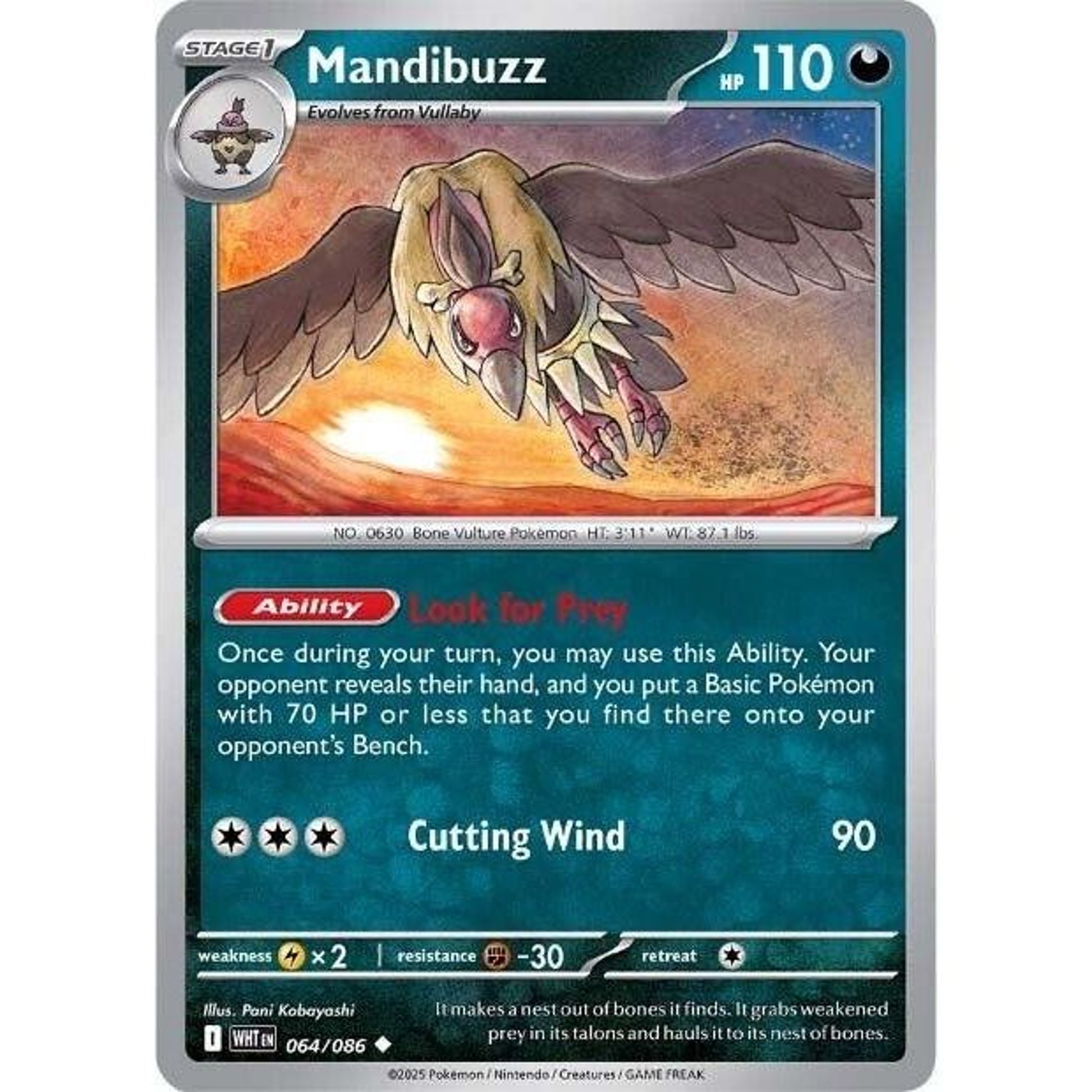 Image for Mandibuzz (064/086) (WHT) - Pokemon