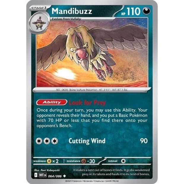 Image for Mandibuzz (064/086) (WHT) - Pokemon