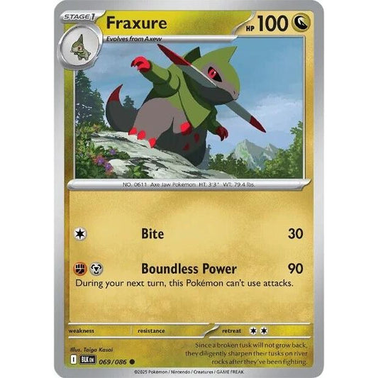 Image for Fraxure (069/086) (BLK) - Pokemon