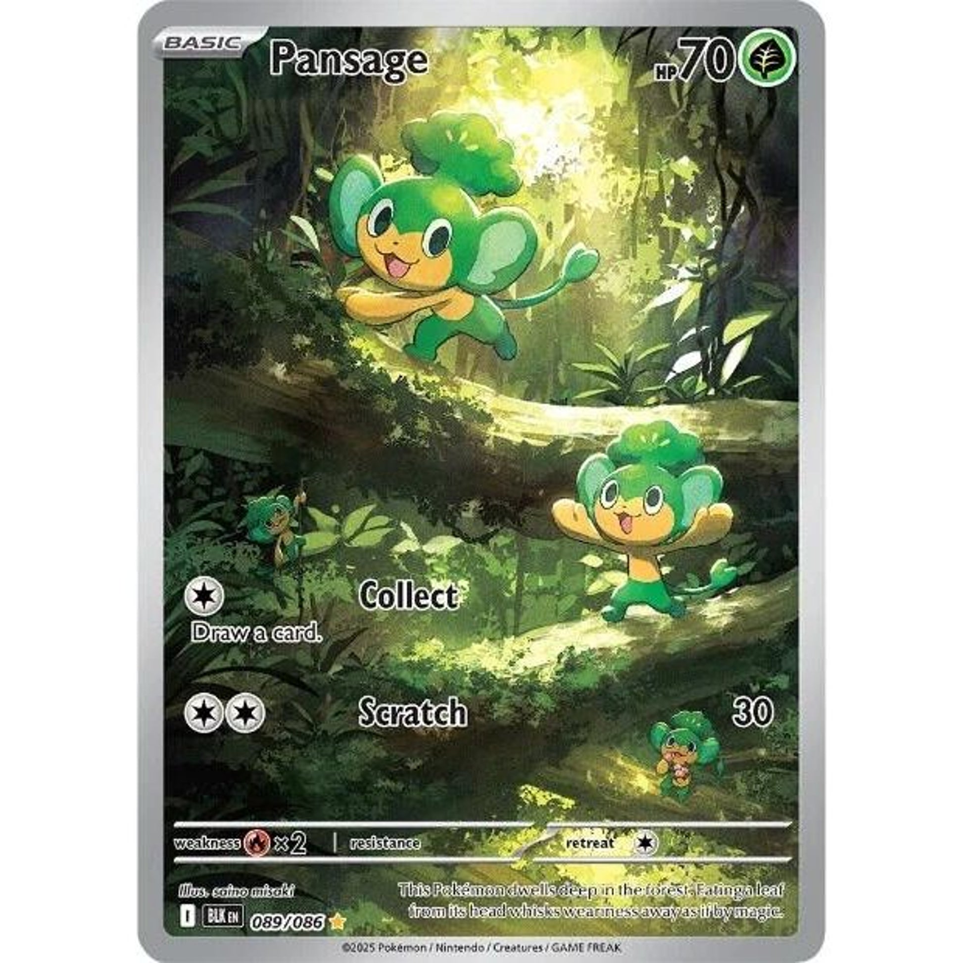 Image for Pansage (089/086) (BLK) - Pokemon