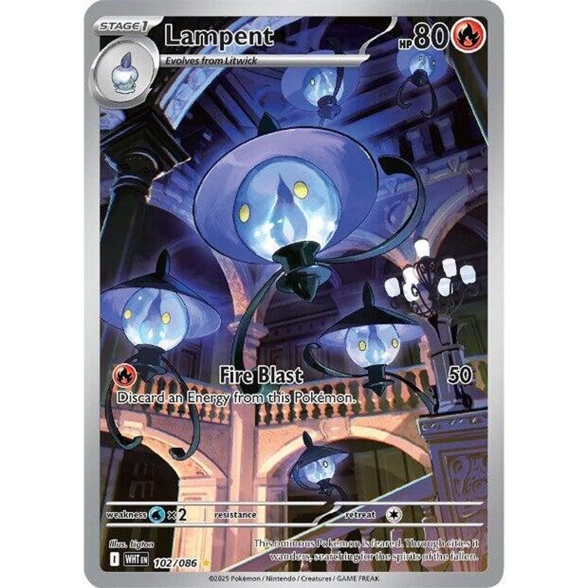 Image for Lampent (102/086) (WHT) - Pokemon
