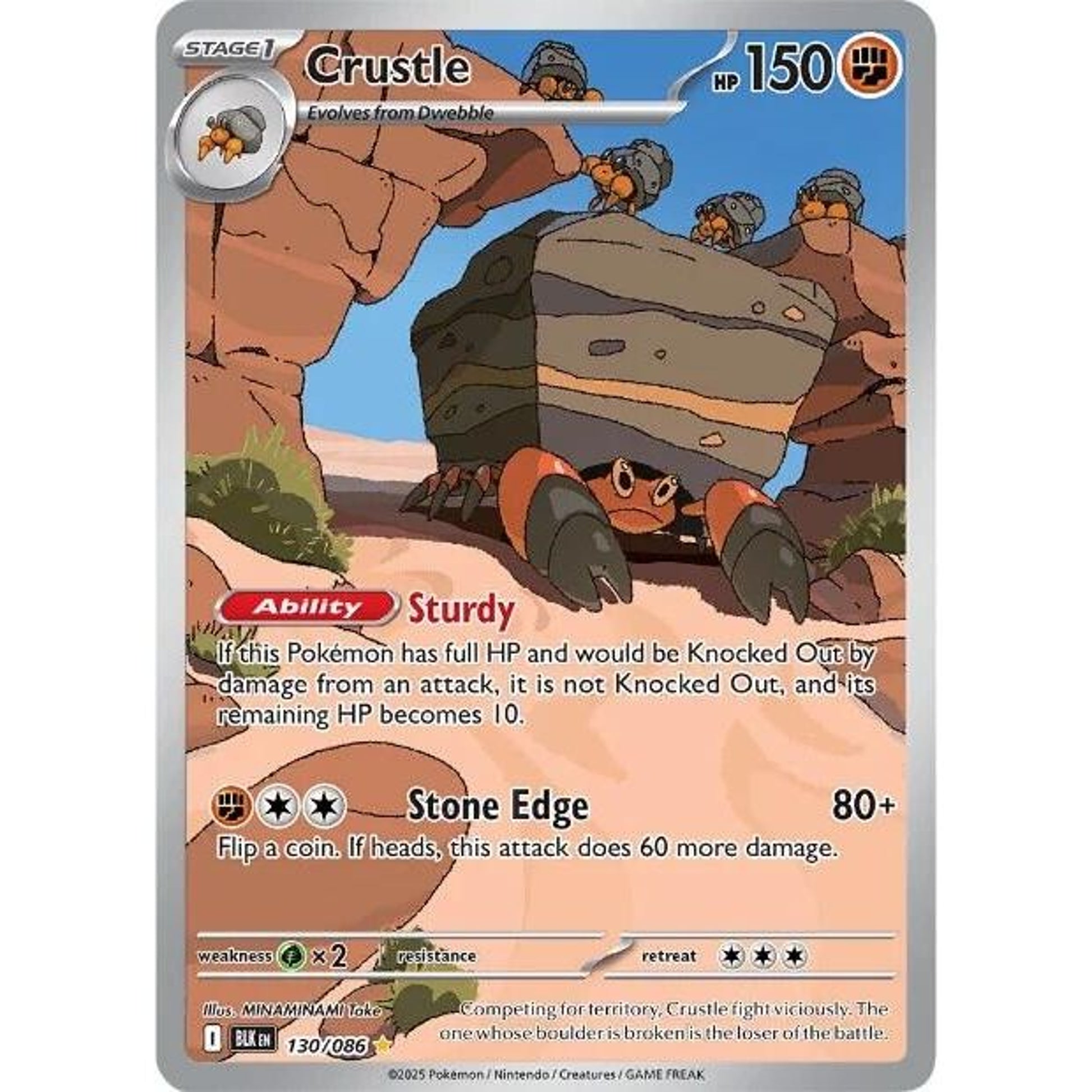 Image for Crustle (130/086) (BLK) - Pokemon