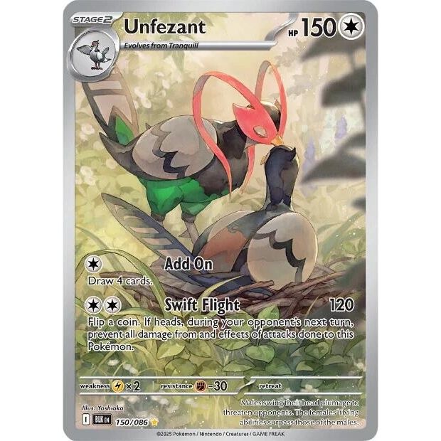 Image for Unfezant (150/086) (BLK) - Pokemon