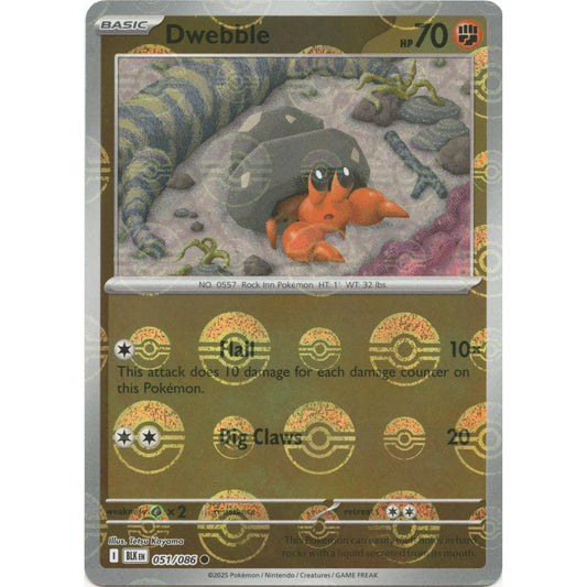 Image for Dwebble (Poke Ball Pattern) (051/086) (BLK) - Pokemon