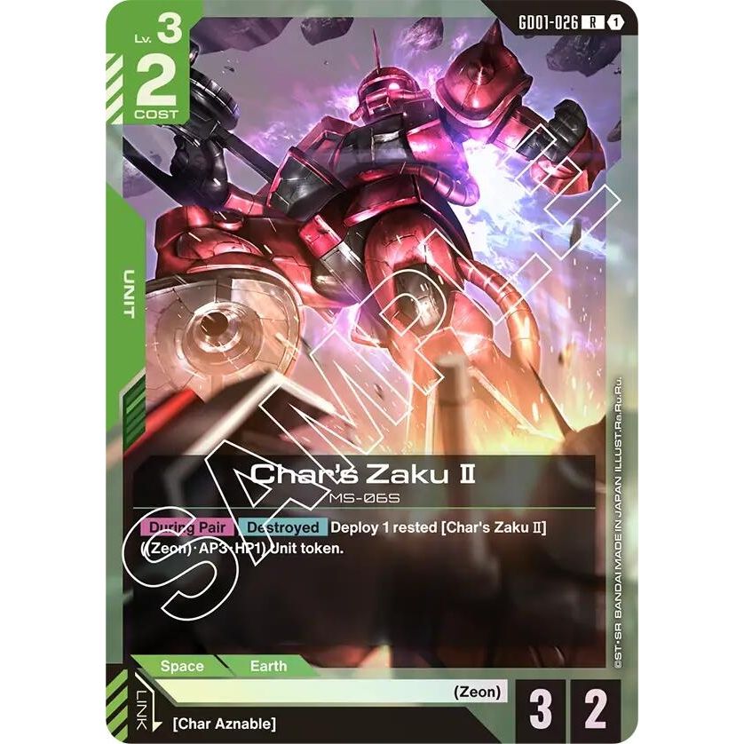 Image for Char's Zaku II (GD01-026) (GD01) - Gundam Card Game
