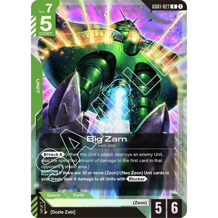 Image for Big Zam (GD01-027) (GD01) - Gundam Card Game