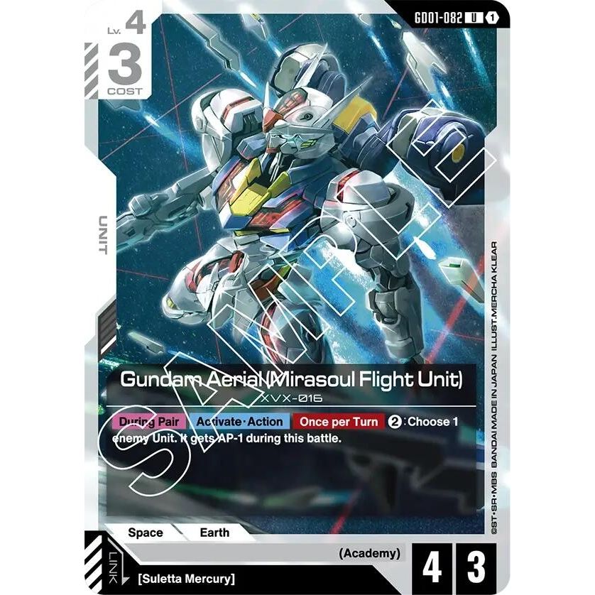 Image for Gundam Aerial (Mirasoul Flight Unit) (GD01-082) (GD01) - Gundam Card Game