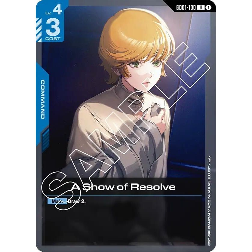 Image for A Show of Resolve (GD01-100) (GD01) - Gundam Card Game