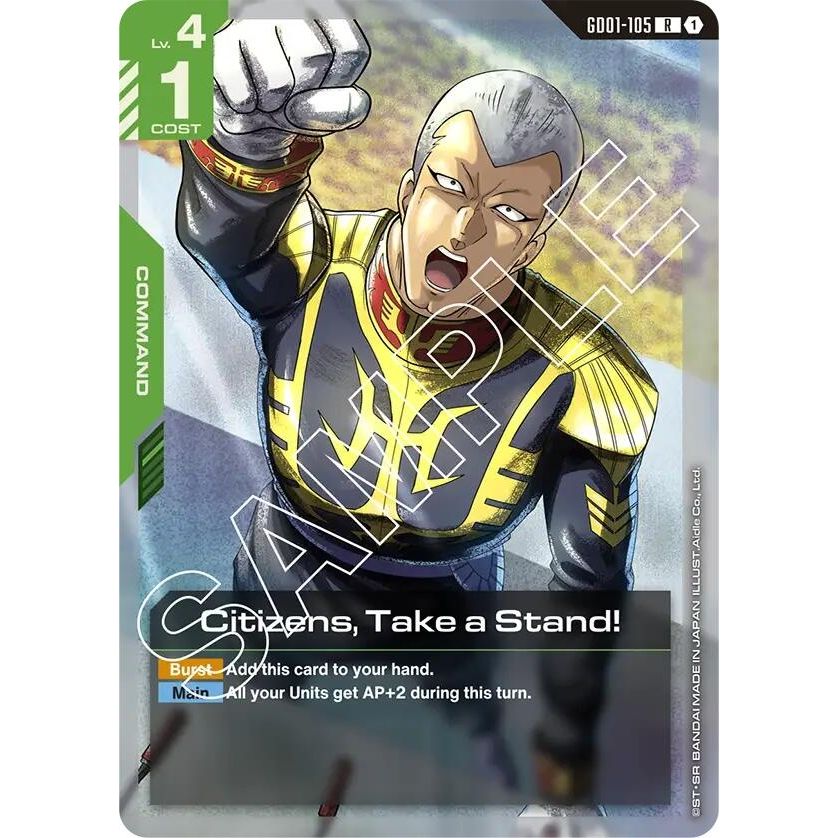 Image for Citizens, Take a Stand! (GD01-105) (GD01) - Gundam Card Game