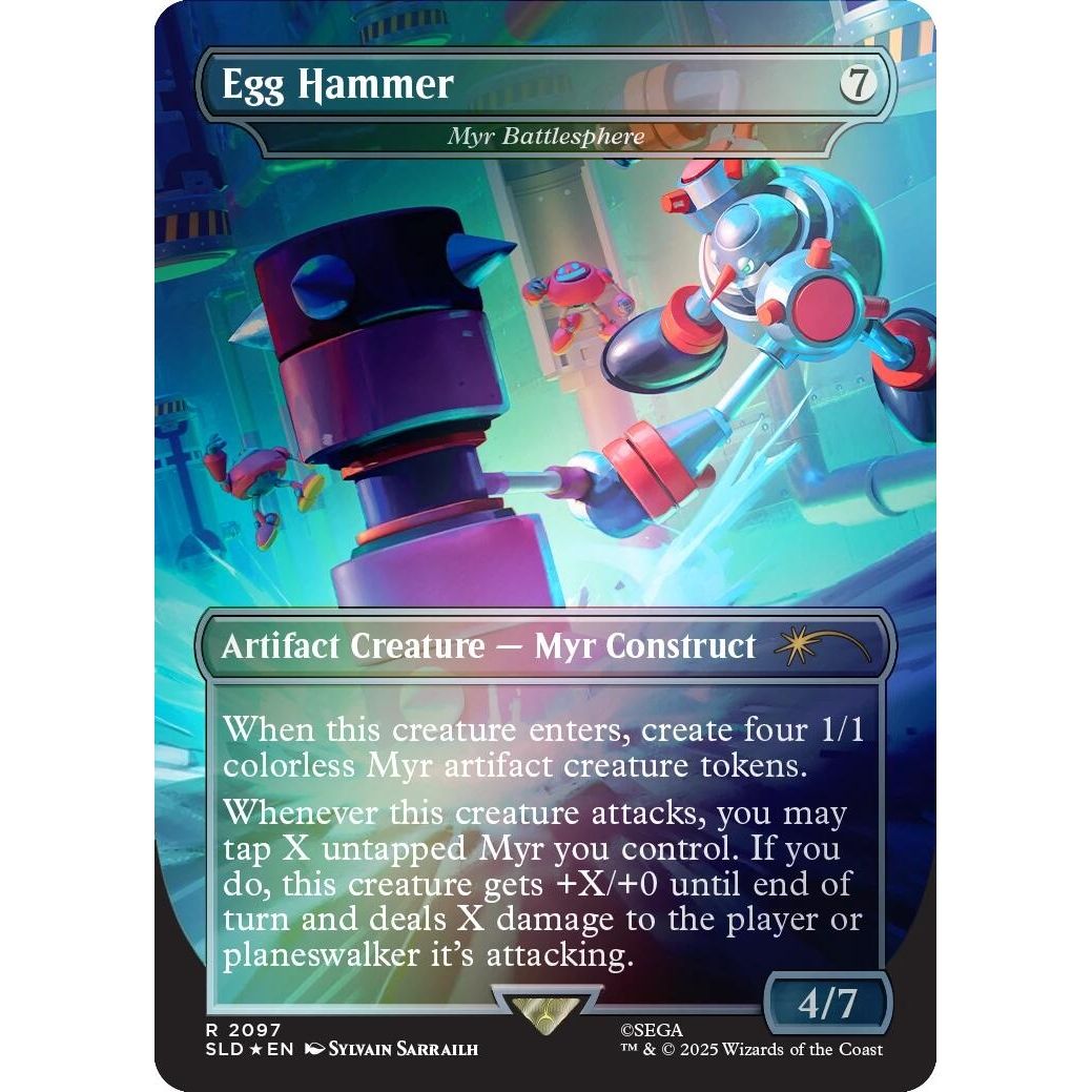 Image for Egg Hammer - Myr Battlesphere (Rainbow Foil) (2097) (SLD) - Magic: The Gathering
