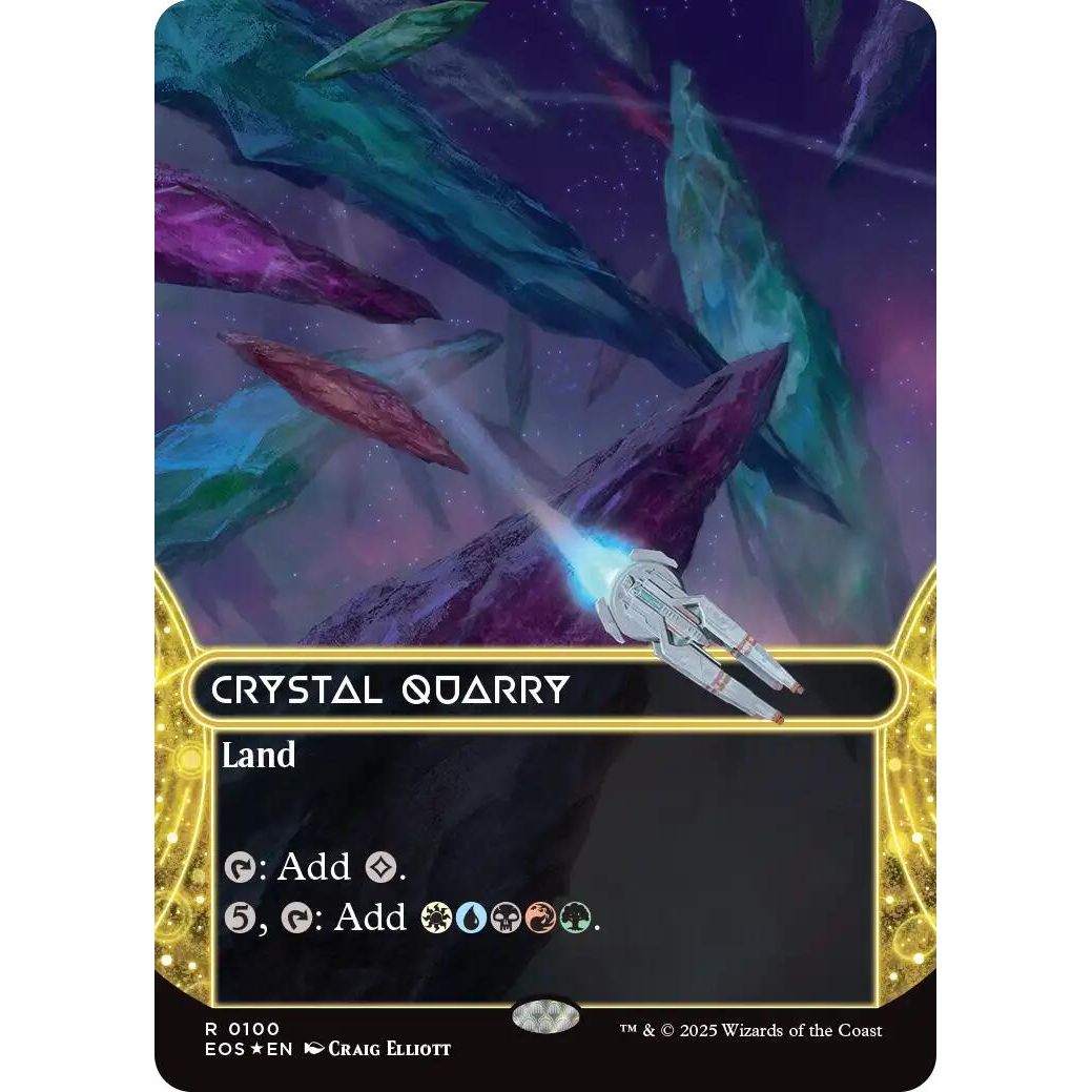 Image for Crystal Quarry (0100) (Borderless) (Galaxy Foil) (100) (EOS) - Magic: The Gathering