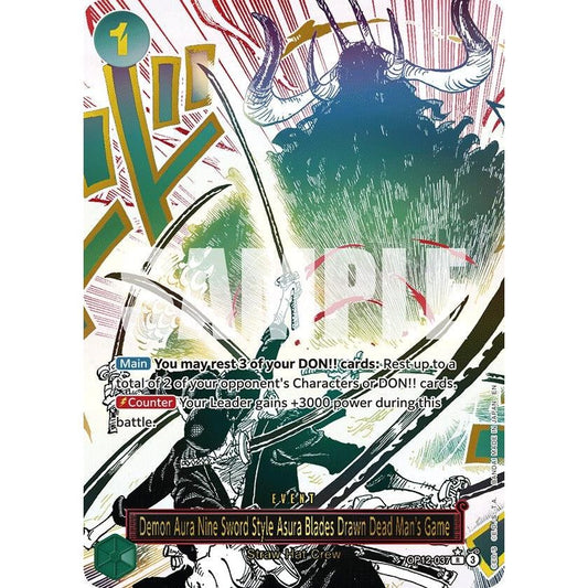 Image for Demon Aura Nine Sword Style Asura Blades Drawn Dead Man's Game (Alternate Art) (OP12-037) (OP12) - One Piece Card Game