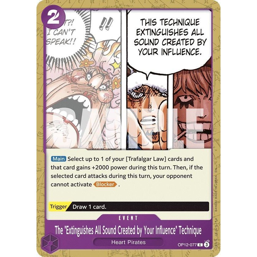 Image for The "Extinguishes All Sound Created by Your Influence" Technique (OP12-077) (OP12) - One Piece Card Game