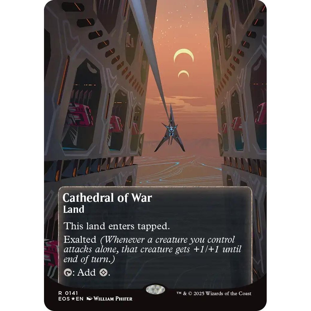 Image for Cathedral of War (0141) (Borderless) (Galaxy Foil) (141) (EOS) - Magic: The Gathering