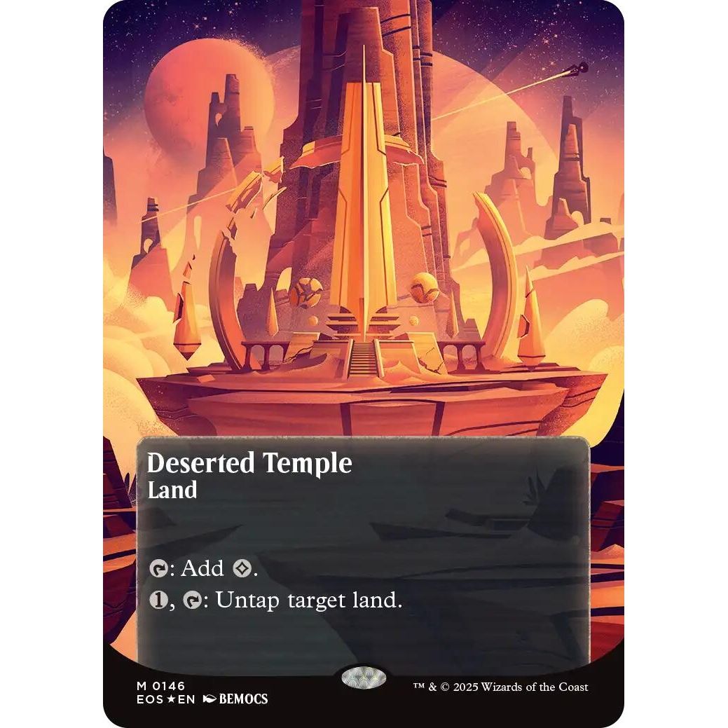 Image for Deserted Temple (0146) (Borderless) (Galaxy Foil) (146) (EOS) - Magic: The Gathering