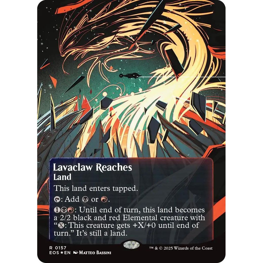 Image for Lavaclaw Reaches (0157) (Borderless) (Galaxy Foil) (157) (EOS) - Magic: The Gathering
