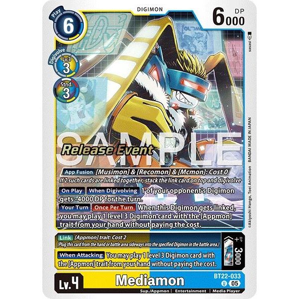 Image for Mediamon (BT22-033 U) (BT22_RE) - Digimon Card Game