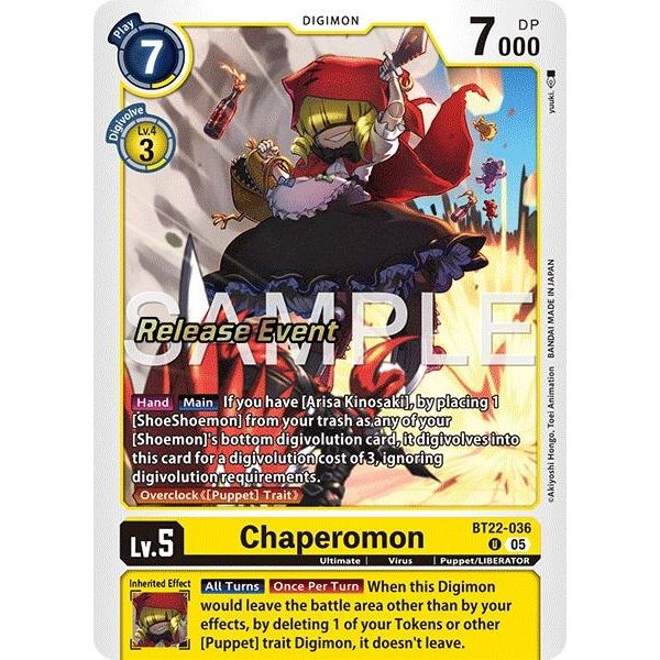 Image for Chaperomon (BT22-036 U) (BT22_RE) - Digimon Card Game