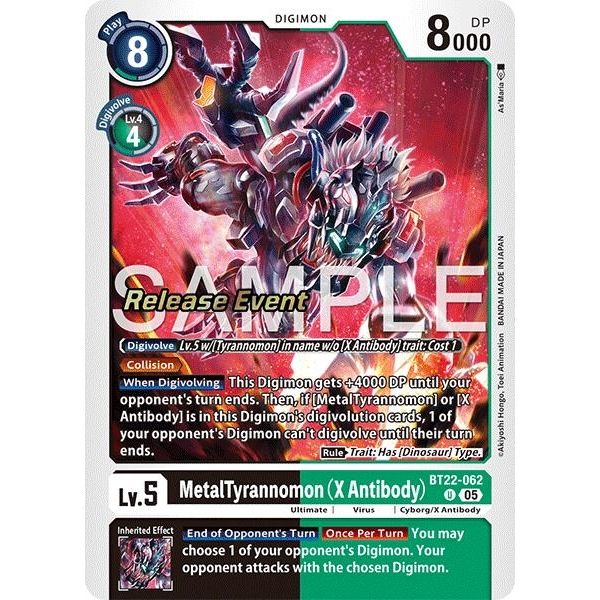 Image for MetalTyrannomon (X Antibody) (BT22-062 U) (BT22_RE) - Digimon Card Game