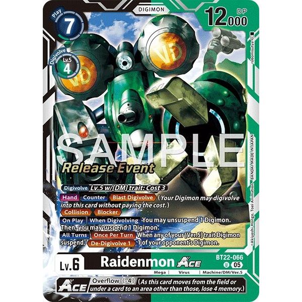 Image for Raidenmon ACE (BT22-066 U) (BT22_RE) - Digimon Card Game