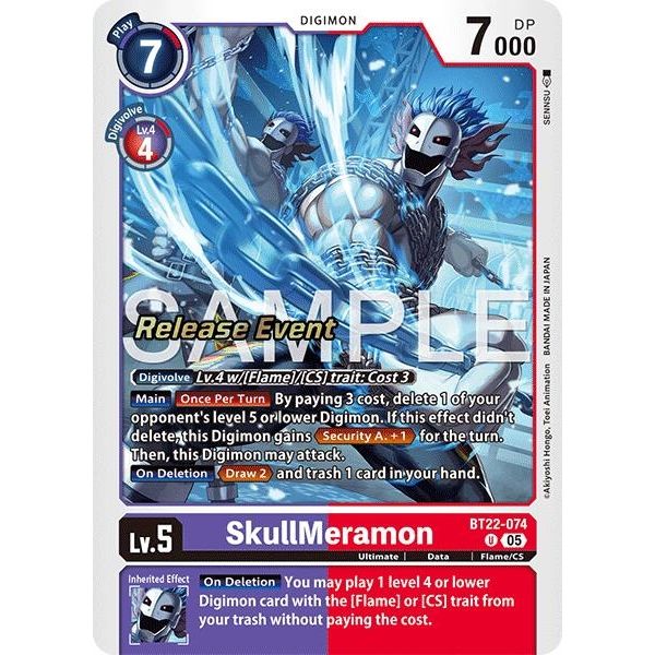 Image for SkullMeramon (BT22-074 U) (BT22_RE) - Digimon Card Game