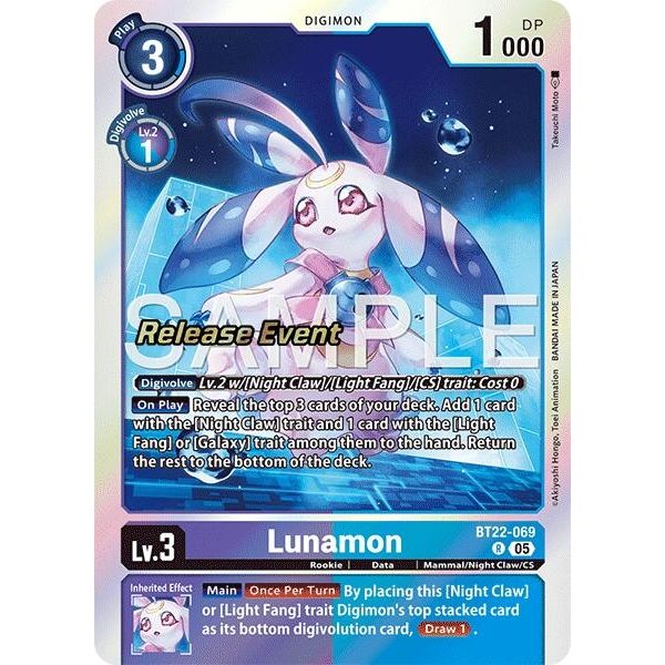 Image for Lunamon (BT22-069 R) (BT22_RE) - Digimon Card Game