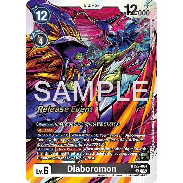 Image for Diaboromon (BT22-064 R) (BT22_RE) - Digimon Card Game