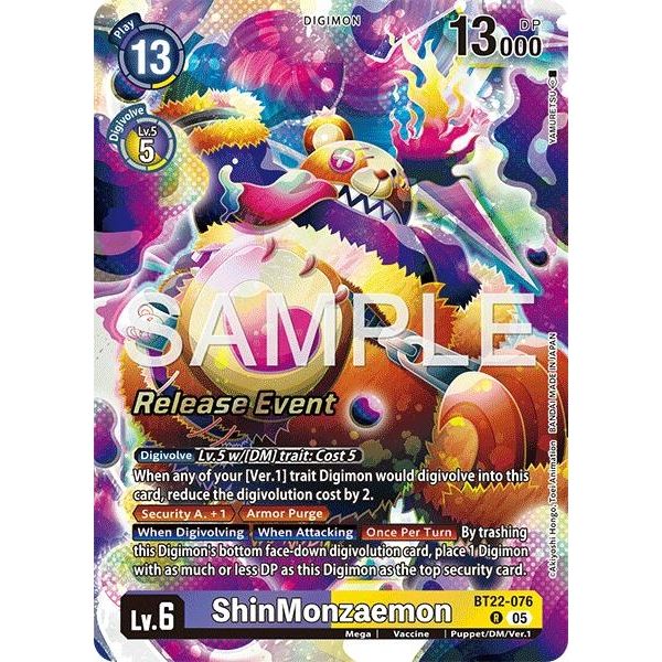 Image for ShinMonzaemon (BT22-076 R) (BT22_RE) - Digimon Card Game
