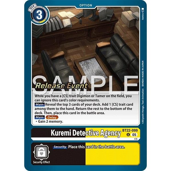 Image for Kuremi Detective Agency (BT22-099 U) (BT22_RE) - Digimon Card Game