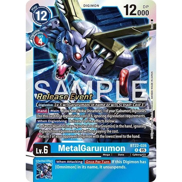 Image for MetalGarurumon (BT22-026 R) (BT22_RE) - Digimon Card Game