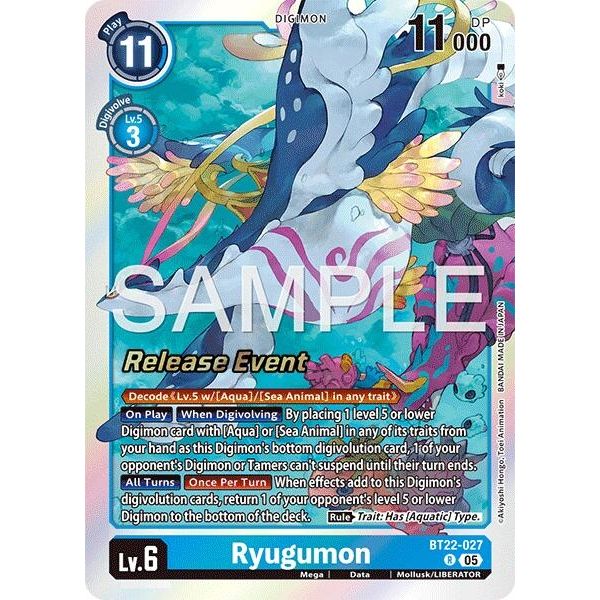 Image for Ryugumon (BT22-027 R) (BT22_RE) - Digimon Card Game