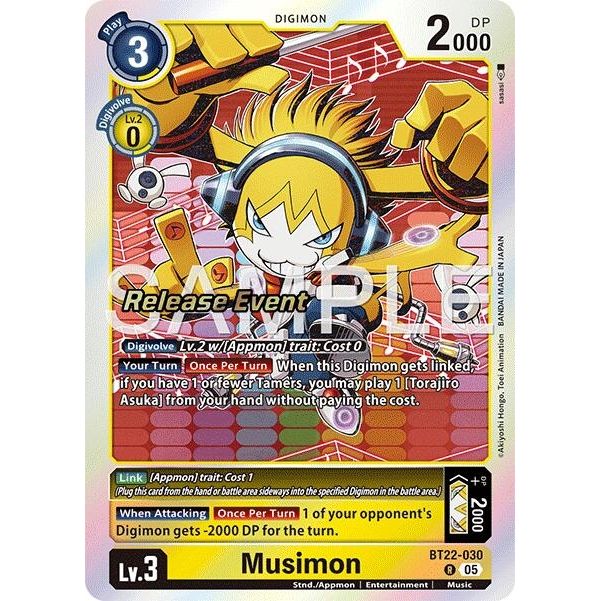 Image for Musimon (BT22-030 R) (BT22_RE) - Digimon Card Game