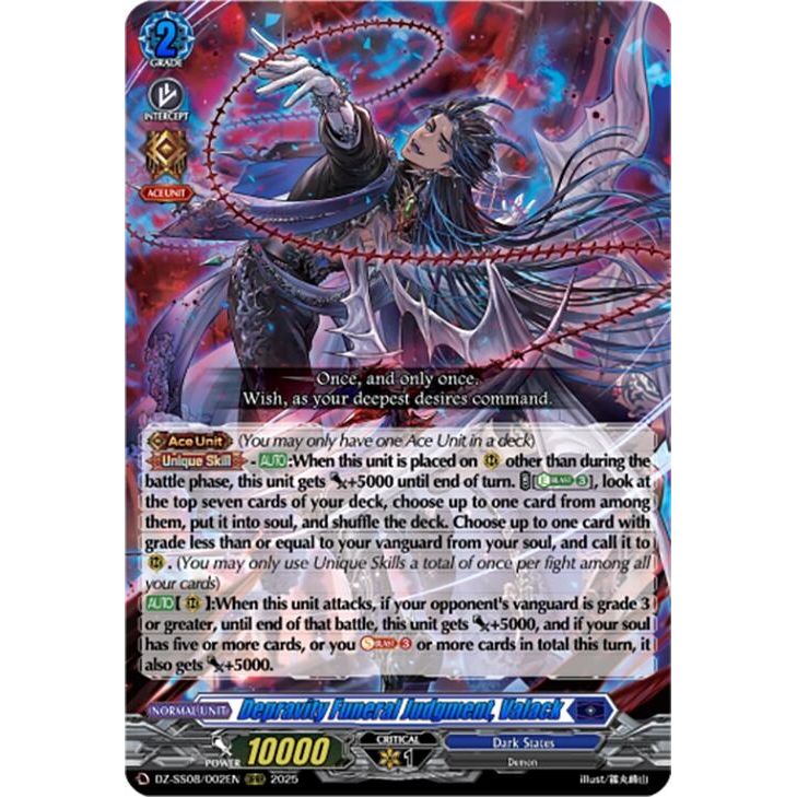 Image for Depravity Funeral Judgment, Valack (DZ-SS08/002EN) (DZ-SS08) - Cardfight Vanguard