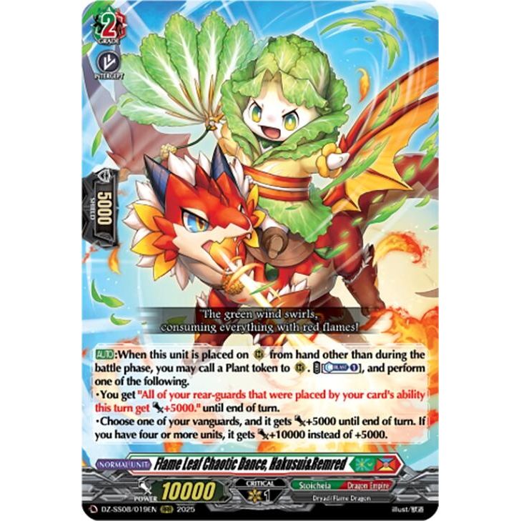 Image for Flame Leaf Chaotic Dance, Hakusui&Remred (RRR) (DZ-SS08/019EN) (DZ-SS08) - Cardfight Vanguard