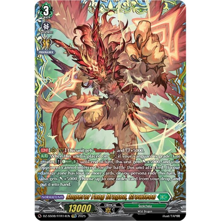 Image for Emperor Fang Dragon, Growleon (FFR) (DZ-SS08/FFR14EN) (DZ-SS08) - Cardfight Vanguard