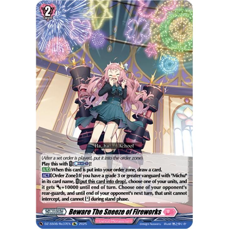 Image for Beware The Sneeze of Fireworks (DZ-SS08/Re37EN) (DZ-SS08) - Cardfight Vanguard