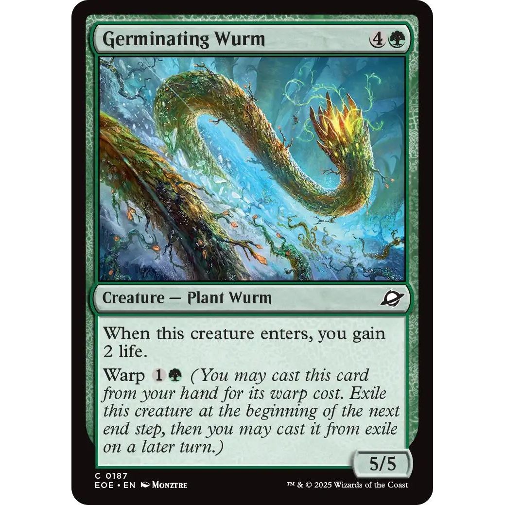 Image for Germinating Wurm (187) (EOE) - Magic: The Gathering