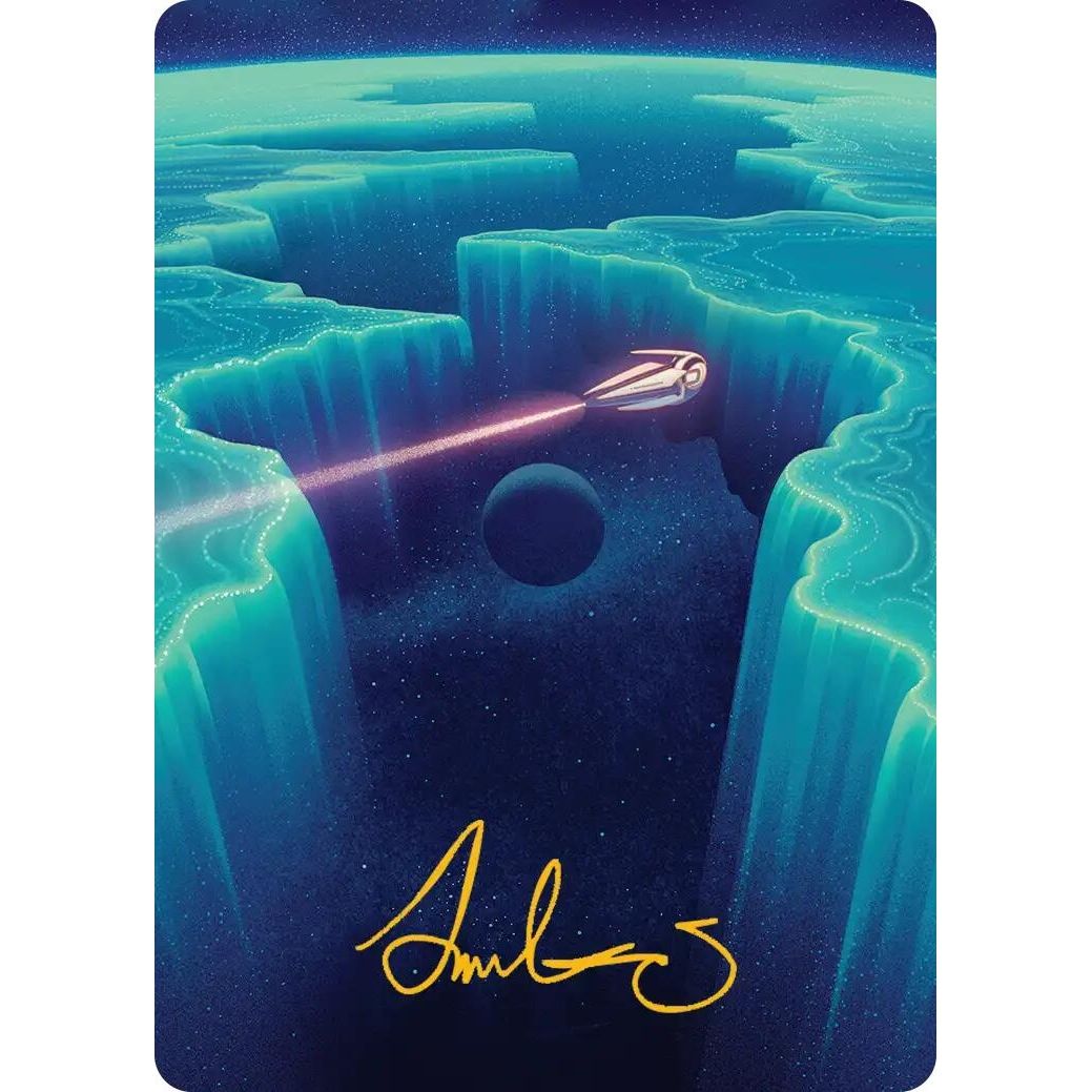 Image for Cascading Cataracts Art Card (50/54) (Gold-Stamped Signature) (50) (AAEOE) - Magic: The Gathering