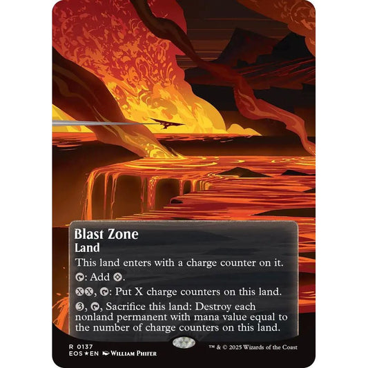 Image for Blast Zone (0137) (Borderless) (Galaxy Foil) (137) (EOS) - Magic: The Gathering