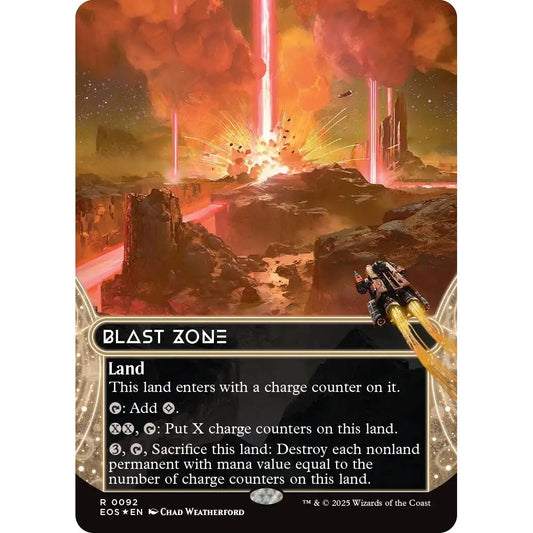Image for Blast Zone (0092) (Borderless) (Galaxy Foil) (92) (EOS) - Magic: The Gathering