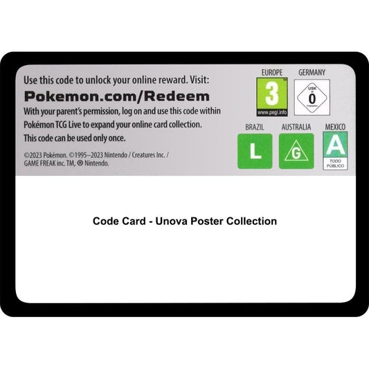 Image for Code Card - Unova Poster Collection (BLK) - Pokemon