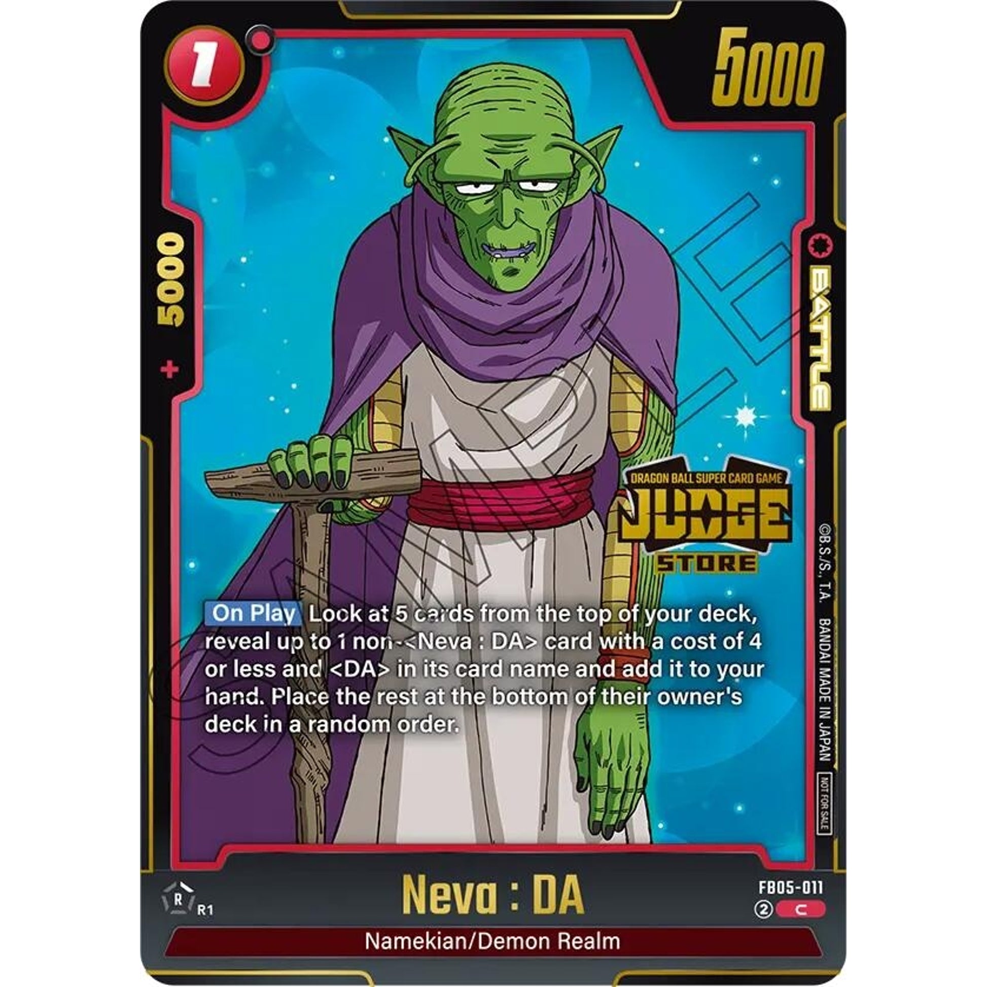 Image for Neva : DA (Judge Pack (Store Judge) 04) (FB05-011) (DBSFW_TPR) - Dragon Ball Super: Fusion World